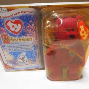VINTAGE TY MILLENNIUM THE BEAR IN ORIGINAL SEALED PACKAGE RONALD McDONALD TOY 👸